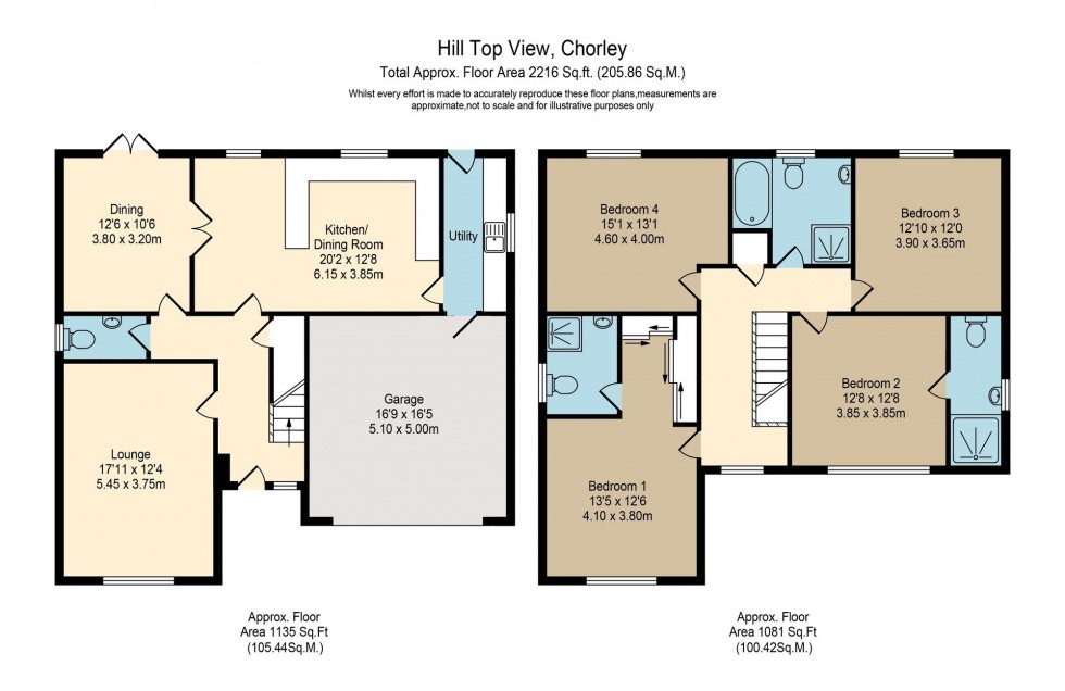 Floorplan for Hill Top View, Whittle-Le-Woods, PR6