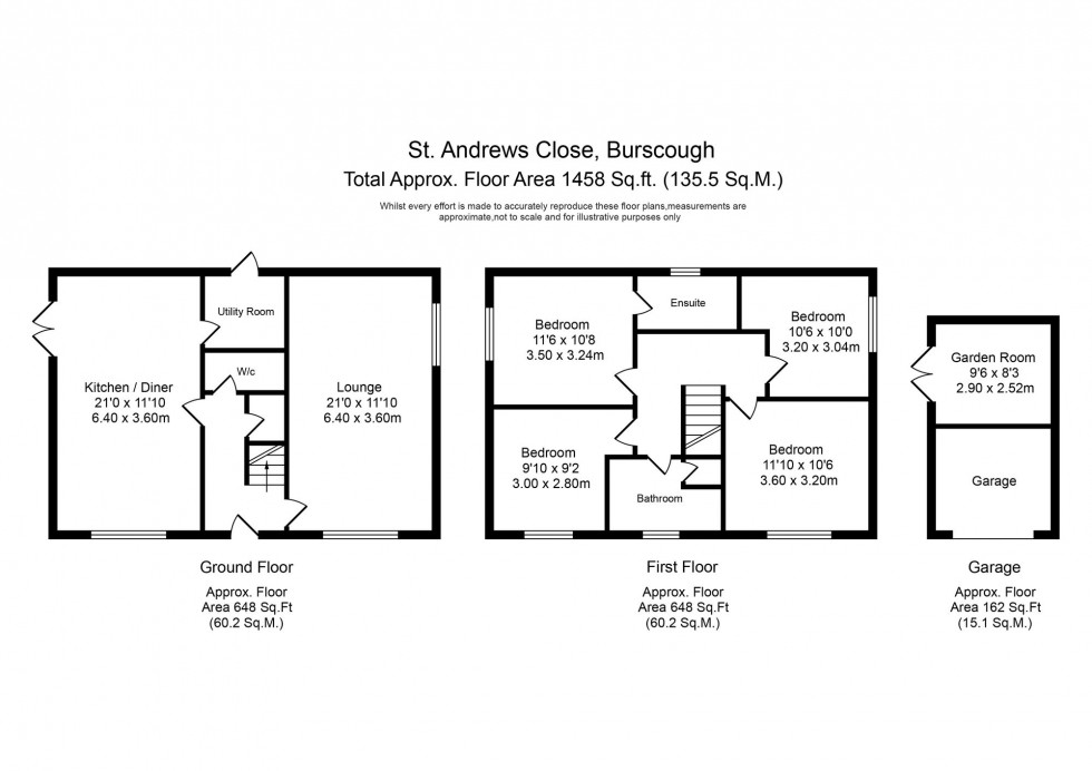 Floorplan for St. Andrews Close, Burscough, L40