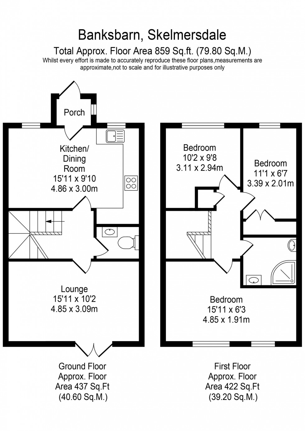 Floorplan for Banksbarn, Skelmersdale, WN8