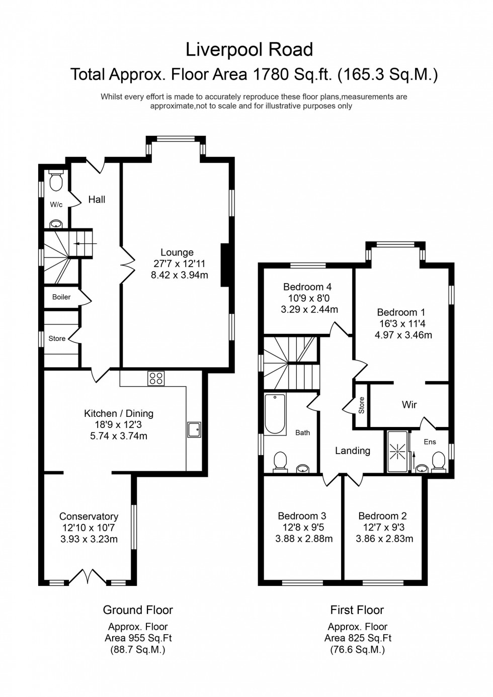 Floorplan for Liverpool Road, Skelmersdale, WN8