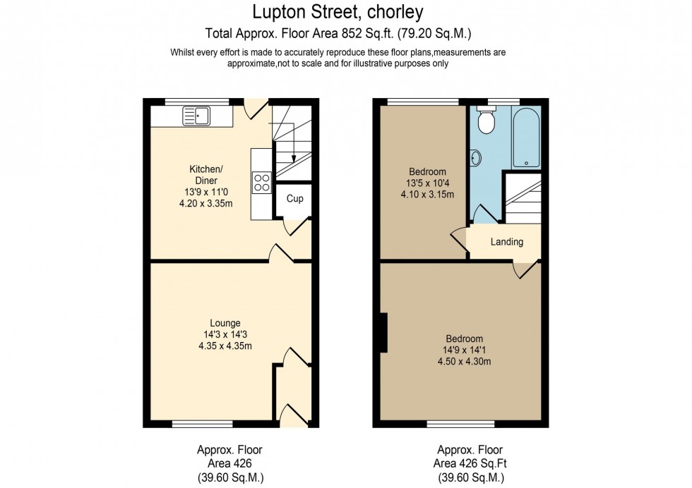 Floorplan for Lupton Street, Chorley, PR7