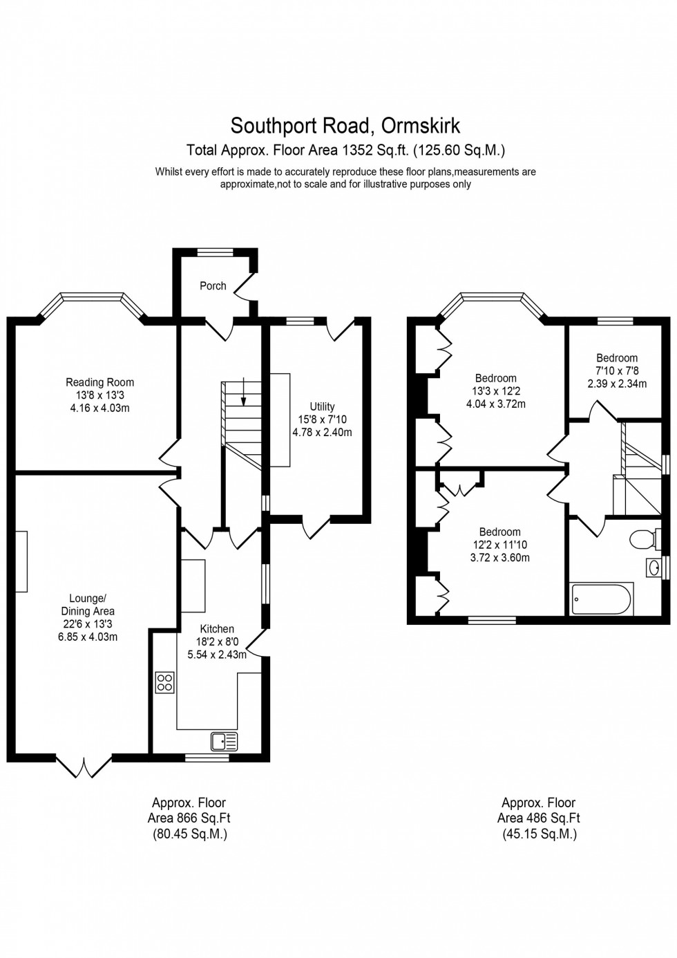 Floorplan for Southport Road, Ormskirk, L39