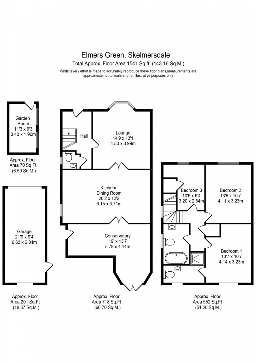 Floorplan for Elmers Green Lane, Skelmersdale, WN8