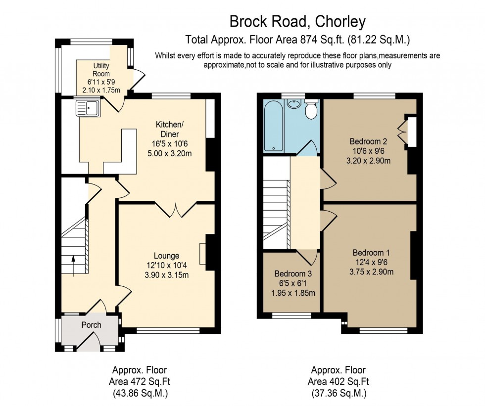 Floorplan for Brock Road, Chorley, PR6