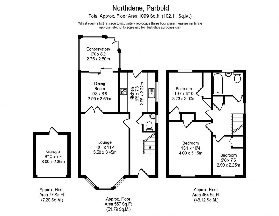 Floorplan for Northdene, Parbold, WN8
