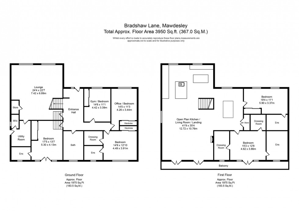 Floorplan for Bradshaw Lane, Mawdesley, L40