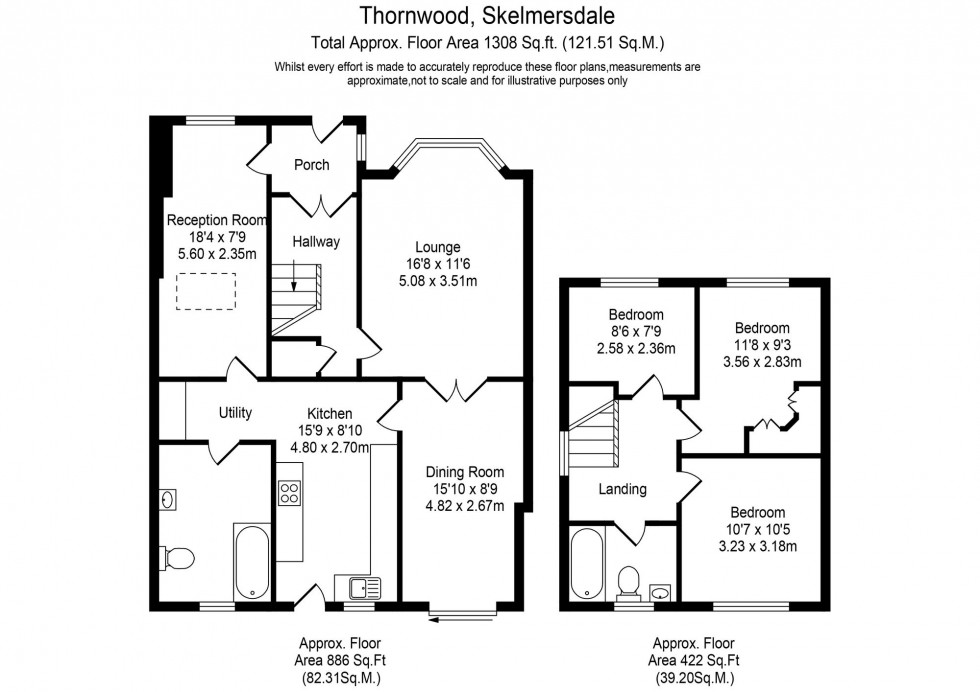 Floorplan for Thornwood, Skelmersdale, WN8