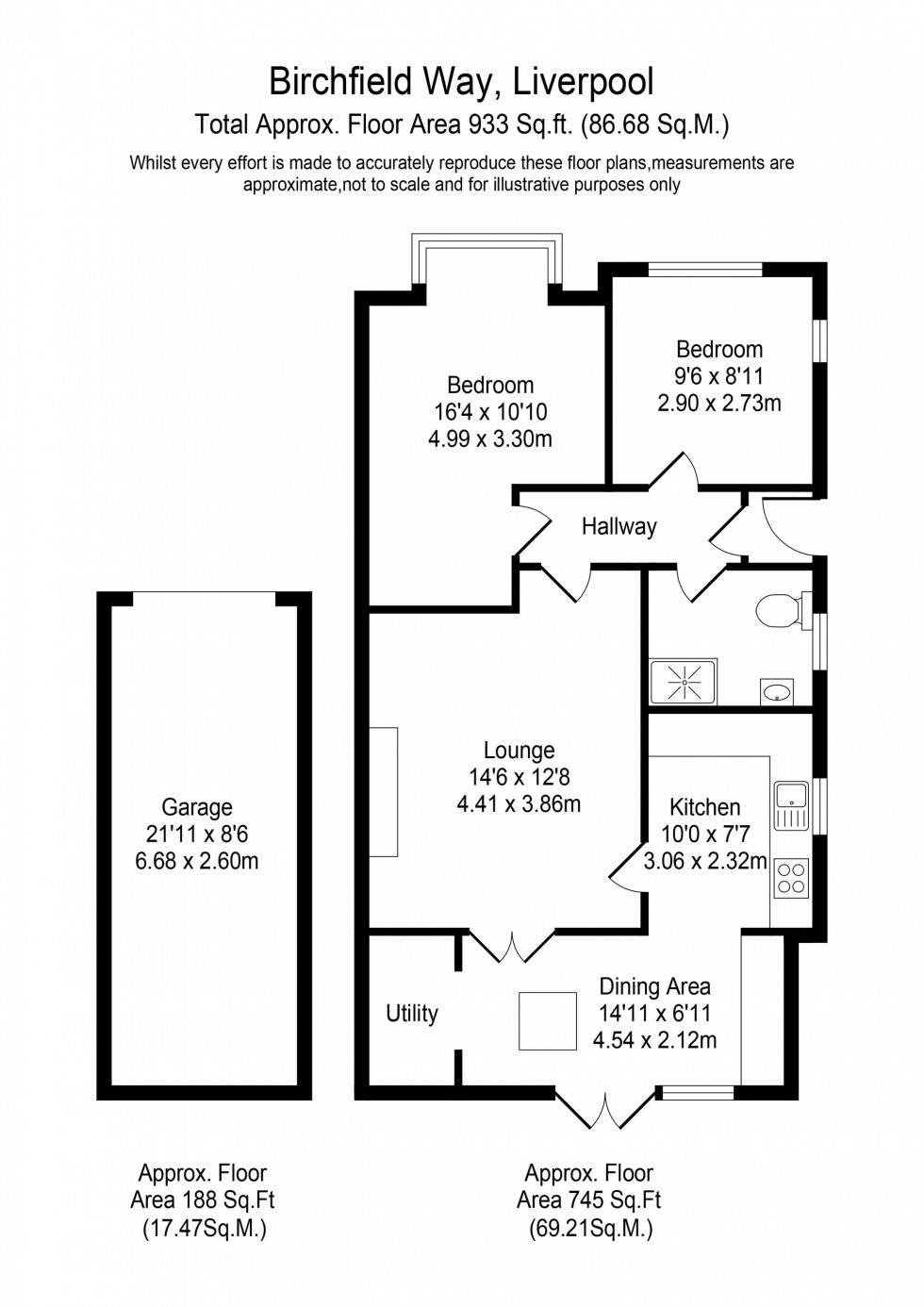 Floorplan for Birchfield Way, Liverpool, L31