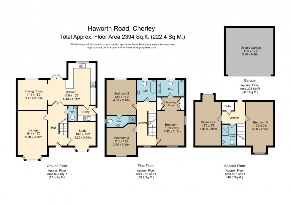 Floorplan for Haworth Road, Chorley, PR6