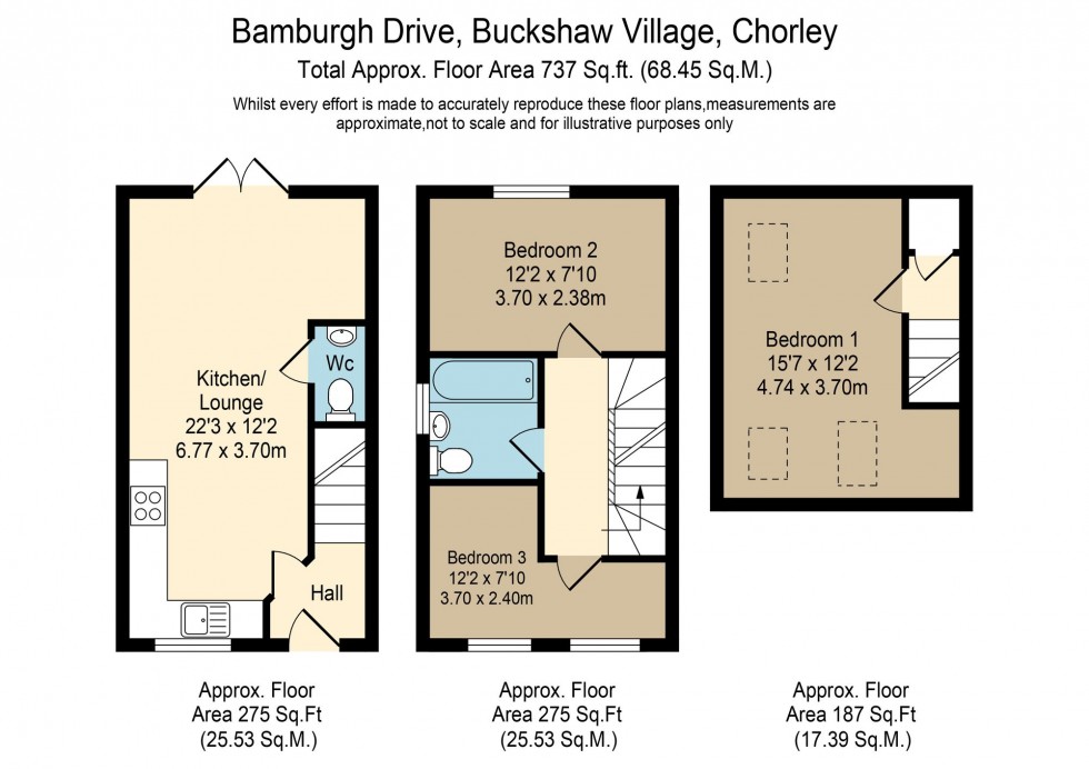 Floorplan for Bamburgh Drive, Buckshaw Village, PR7