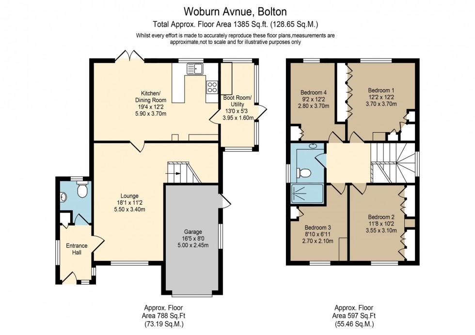 Floorplan for Woburn Avenue, Bolton, BL2