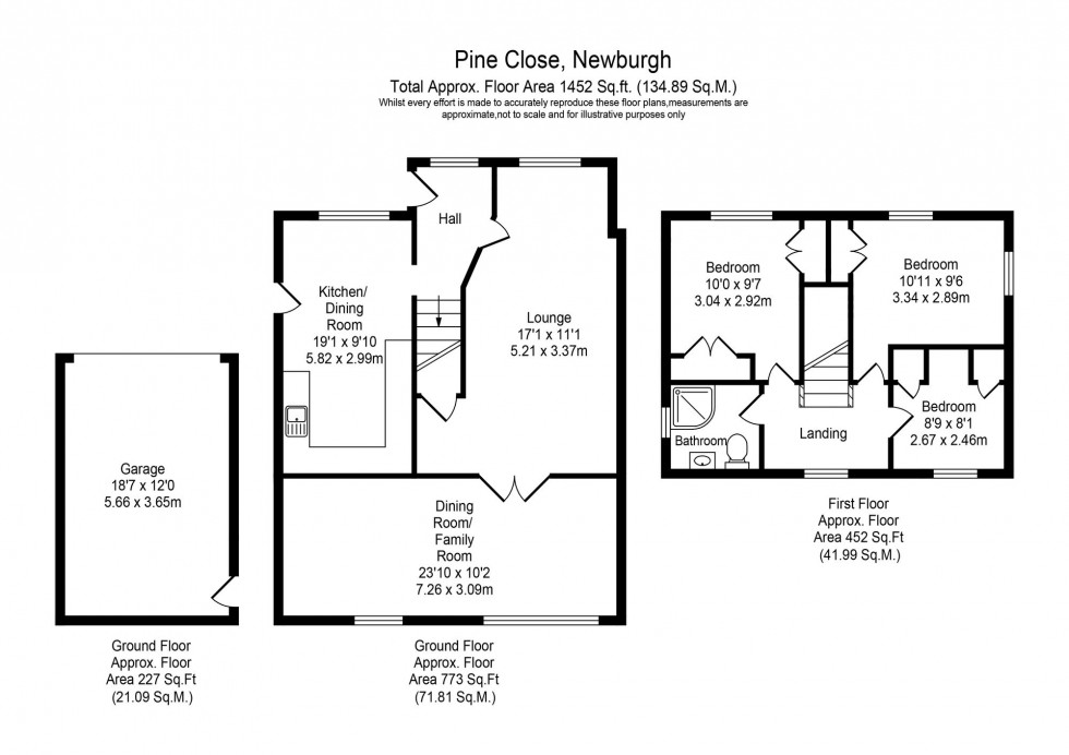 Floorplan for Pine Close, Newburgh, WN8
