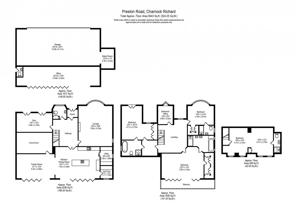 Floorplan for Preston Road, Charnock Richard, PR7
