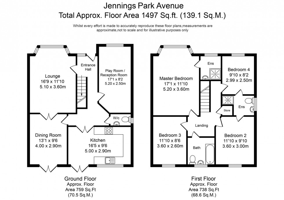 Floorplan for Jennings Park Avenue, Abram, WN2