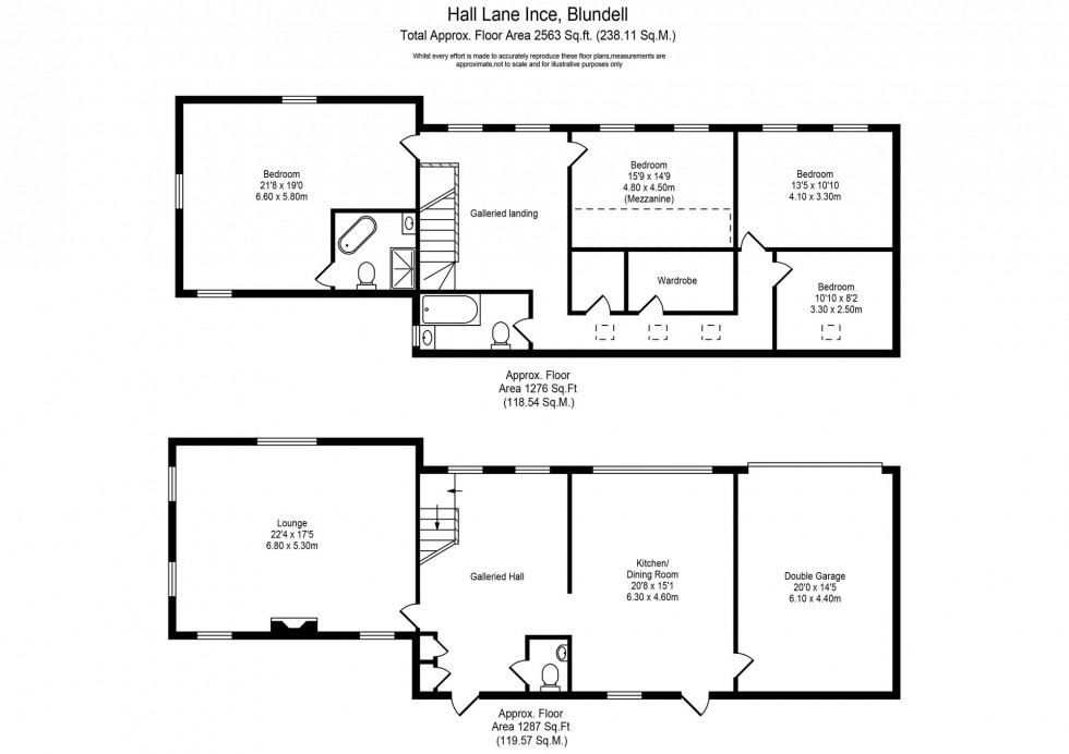 Floorplan for Hall Lane, Ince Blundell, L38