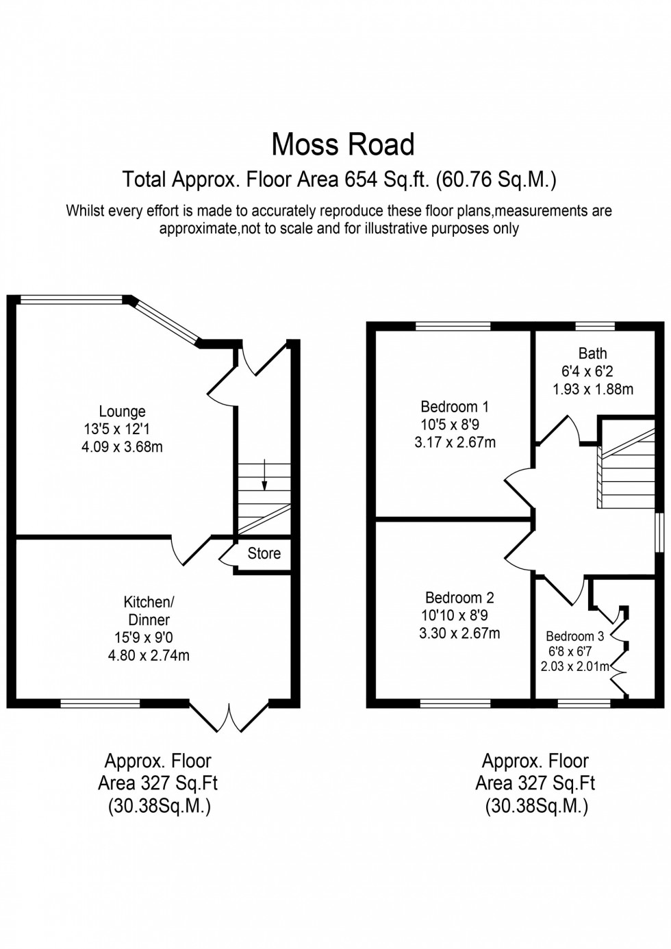 Floorplan for Moss Road, Southport, PR8