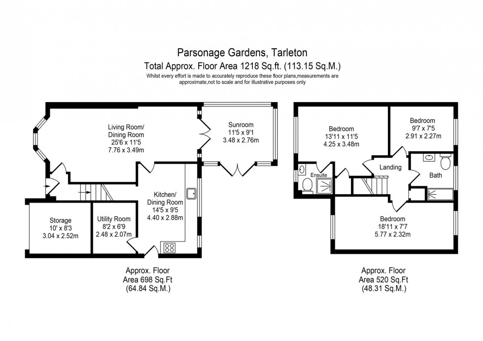Floorplan for Parsonage Gardens, Tarleton, PR4