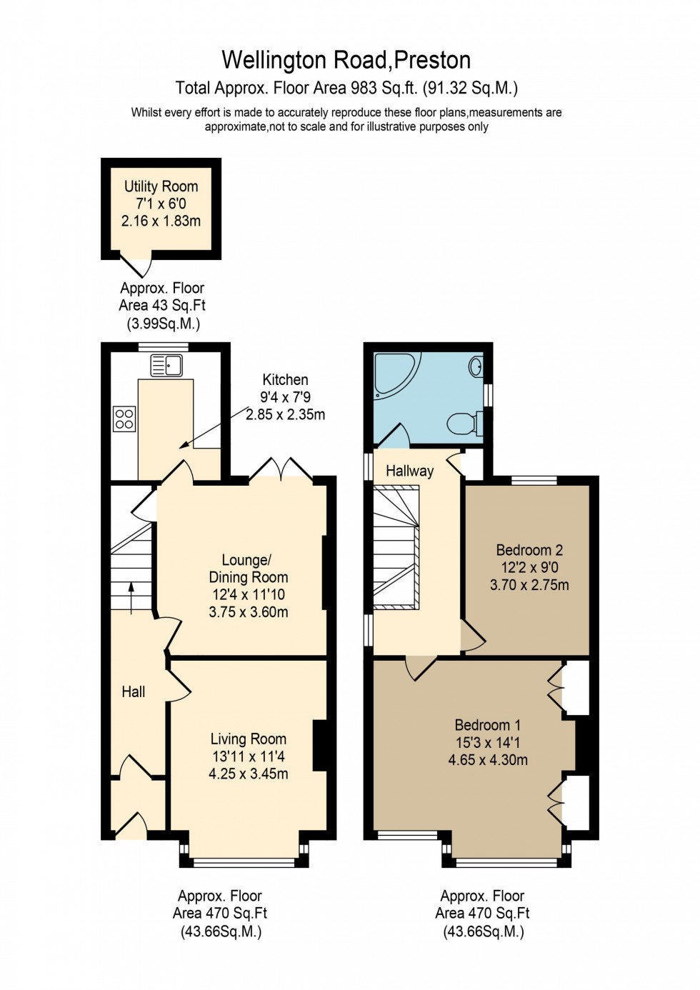 Floorplan for Wellington Road, Ashton-On-Ribble, PR2