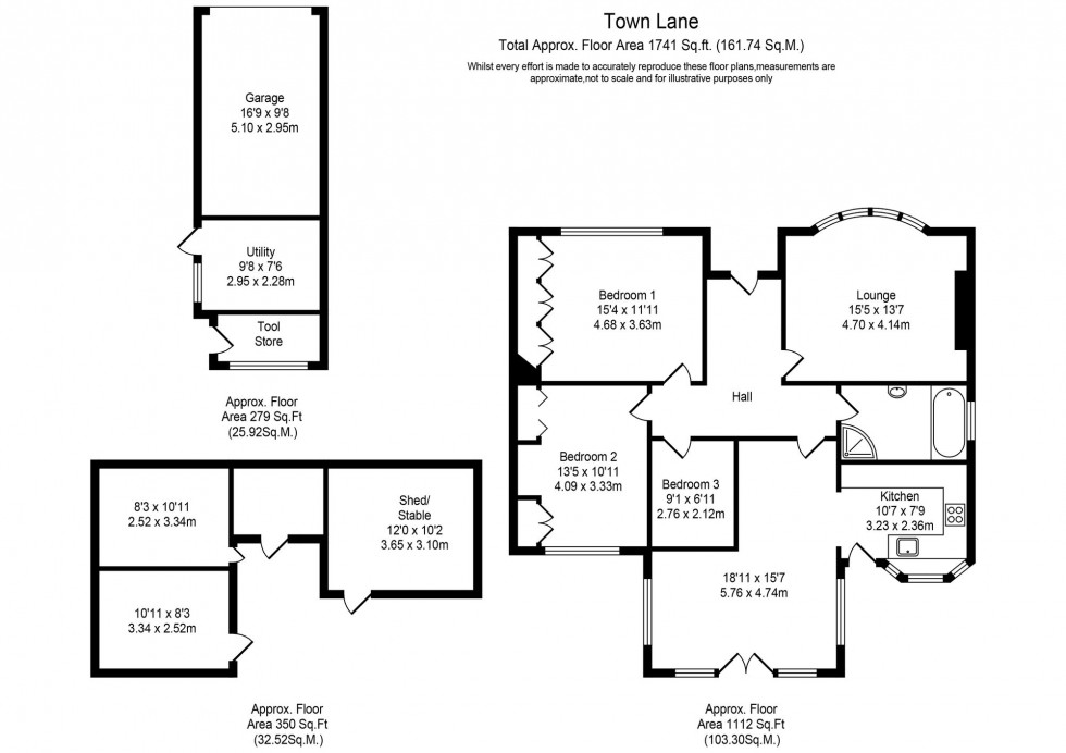 Floorplan for Town Lane, Much Hoole, PR4