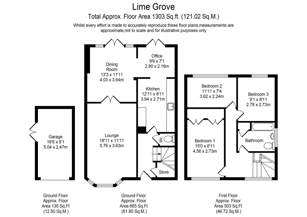 Floorplan for Lime Grove, Rainford, WA11