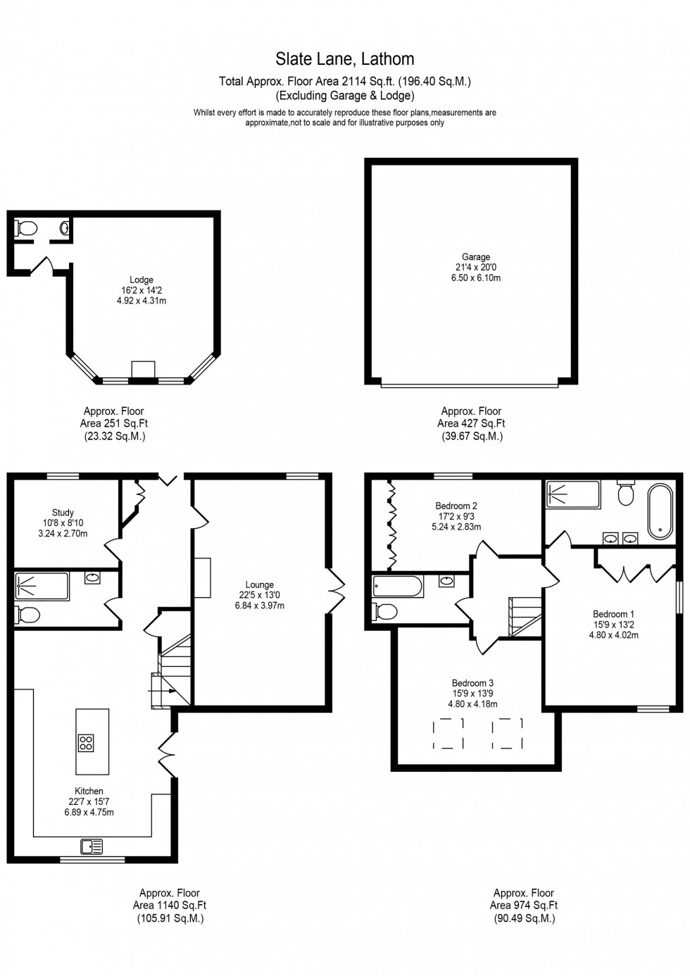Floorplan for Slate Lane, Lathom, WN8