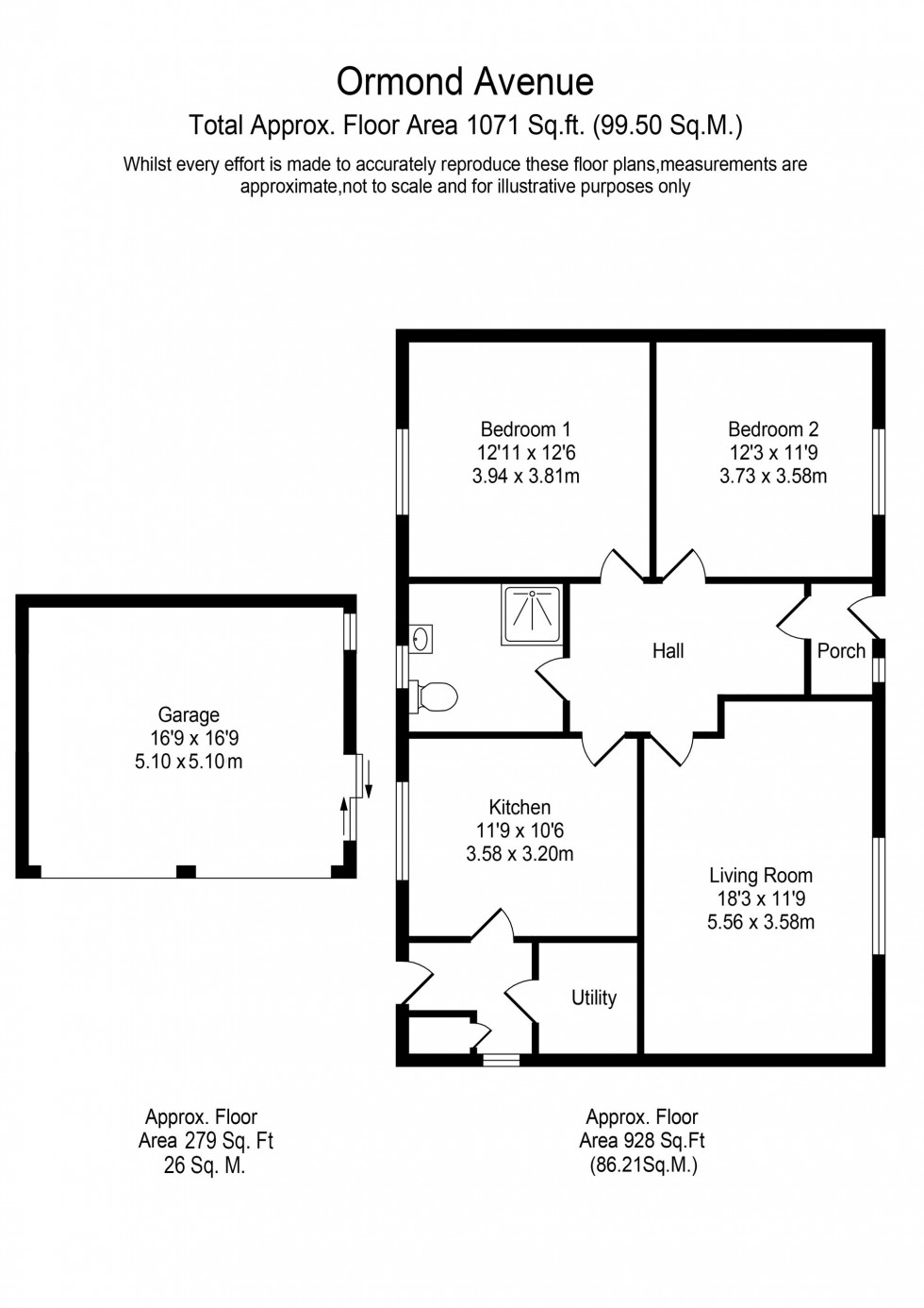 Floorplan for Ormond Avenue, Westhead, L40