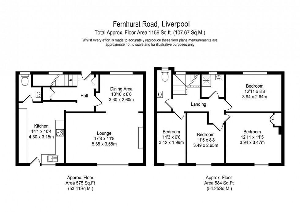 Floorplan for Fernhurst Road, Liverpool, L32
