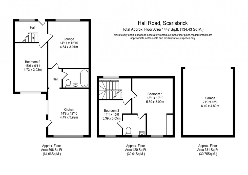 Floorplan for Hall Road, Scarisbrick, L40