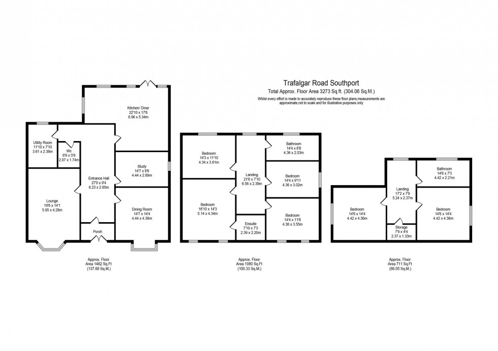 Floorplan for Trafalgar Road, Southport, PR8
