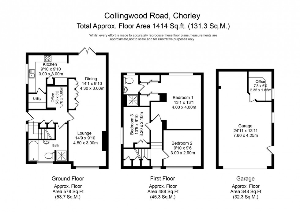Floorplan for Collingwood Road, Chorley, PR7