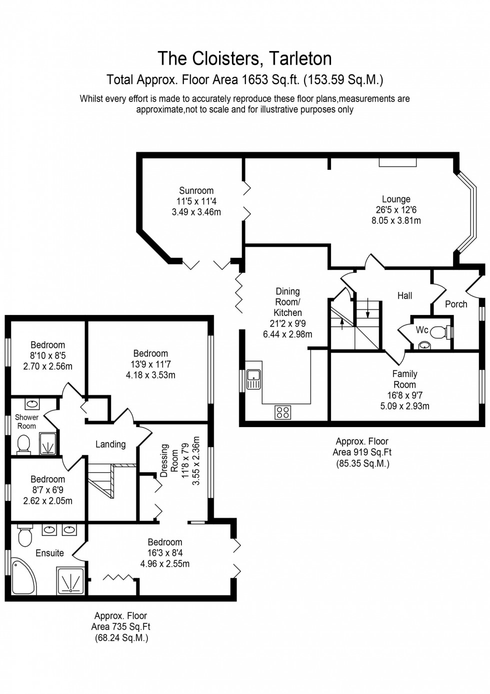 Floorplan for The Cloisters, Tarleton, PR4