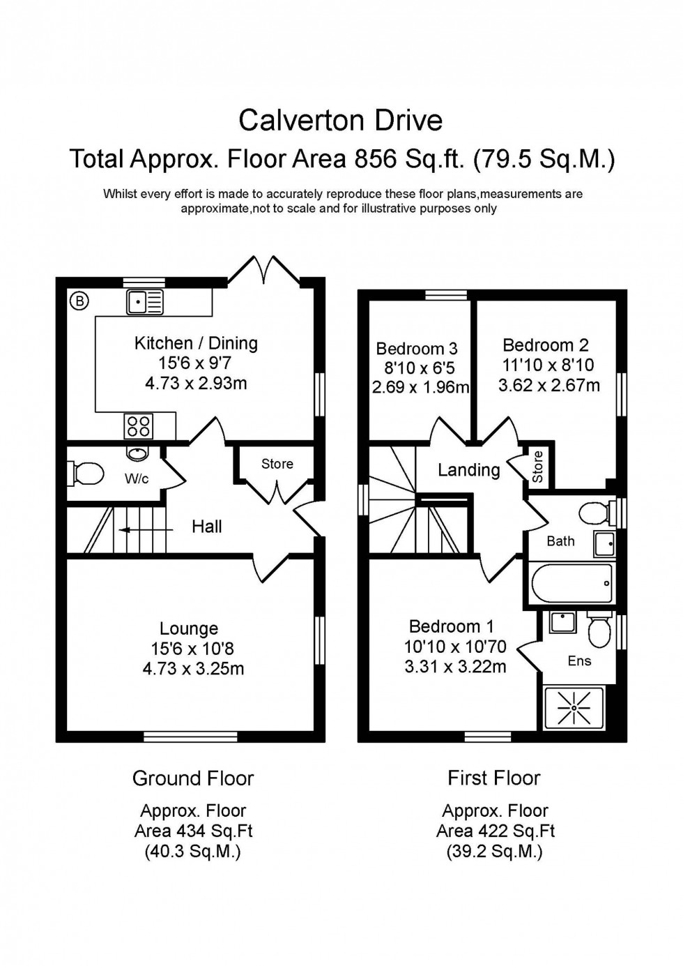 Floorplan for Calverton Drive, Southport, PR8