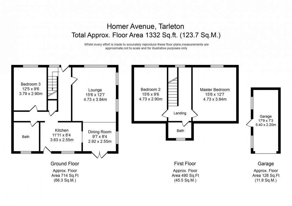 Floorplan for Homer Avenue, Tarleton, PR4