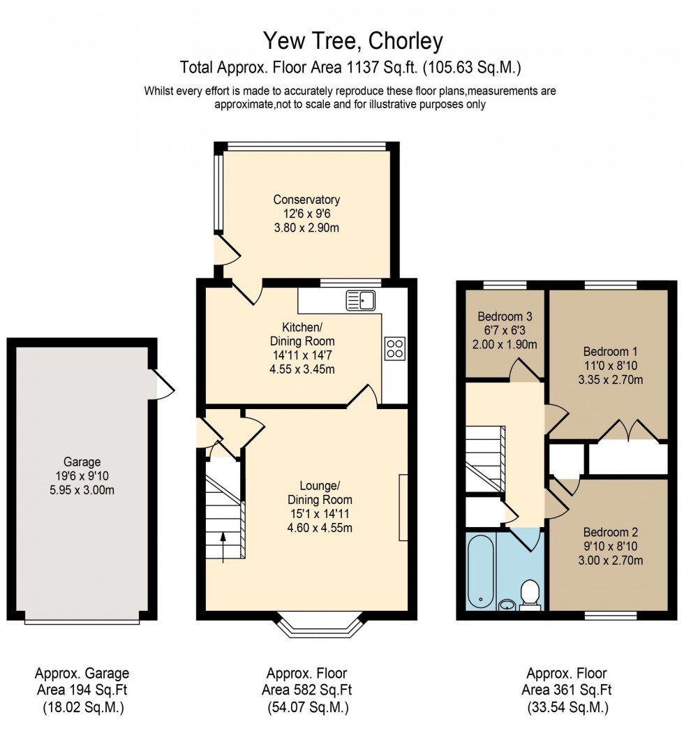 Floorplan for Yew Tree Close, Chorley, PR7