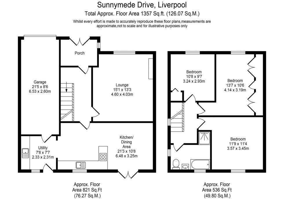 Floorplan for Sunnymede Drive, Liverpool, L31