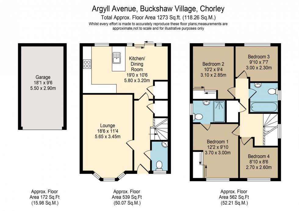 Floorplan for Argyll Avenue, Buckshaw Village, PR7