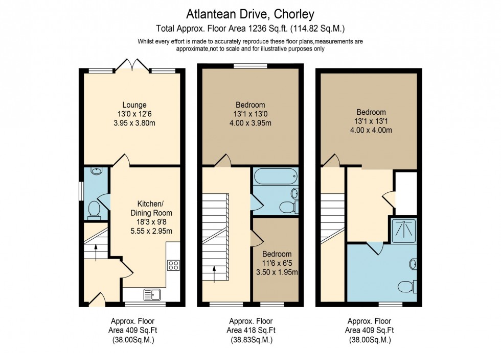 Floorplan for Atlantean Drive, Leyland, PR25