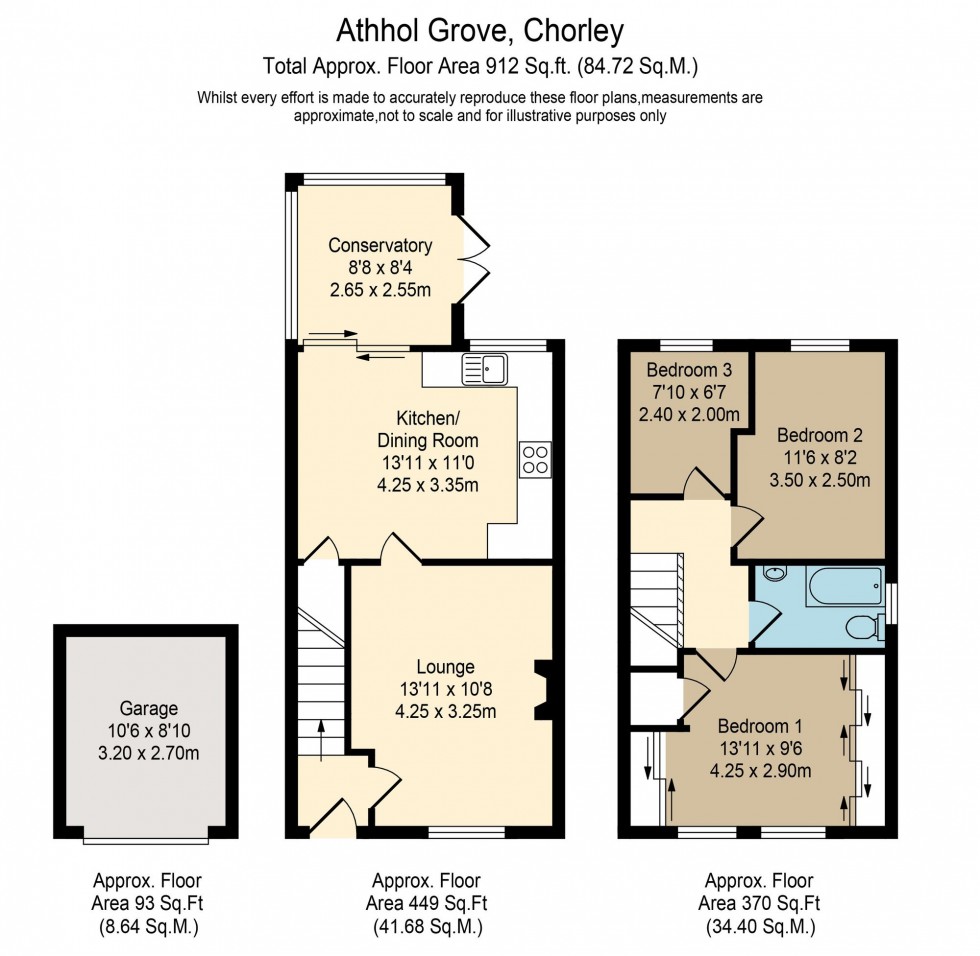Floorplan for Athol Grove, Chorley, PR6