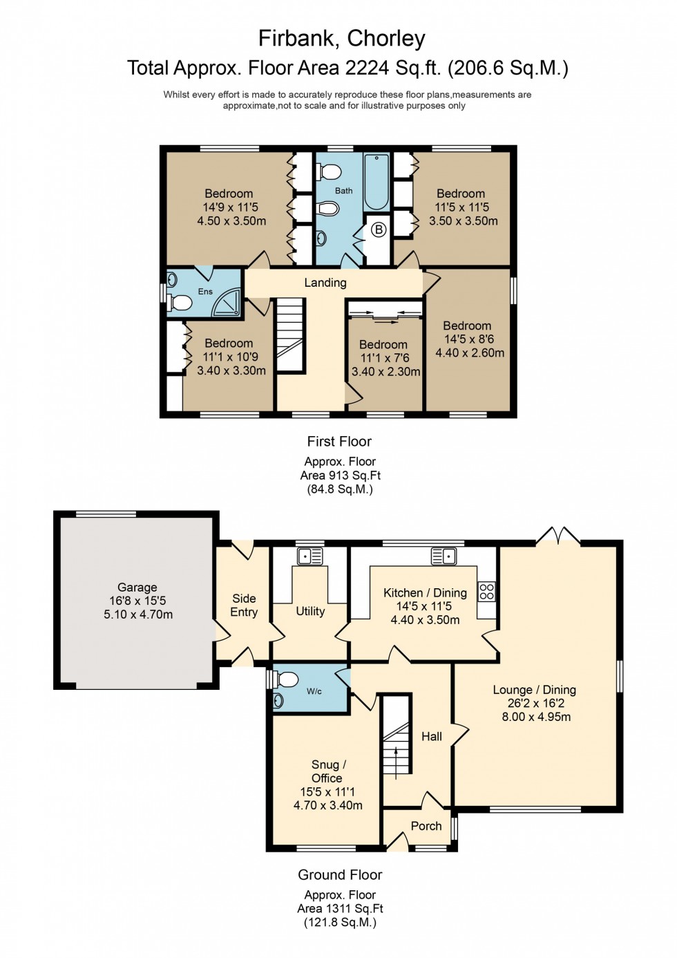 Floorplan for Firbank, Euxton, PR7