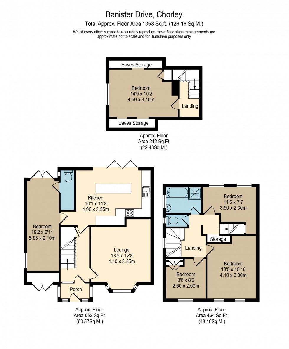 Floorplan for Bannister Drive, Leyland, PR25