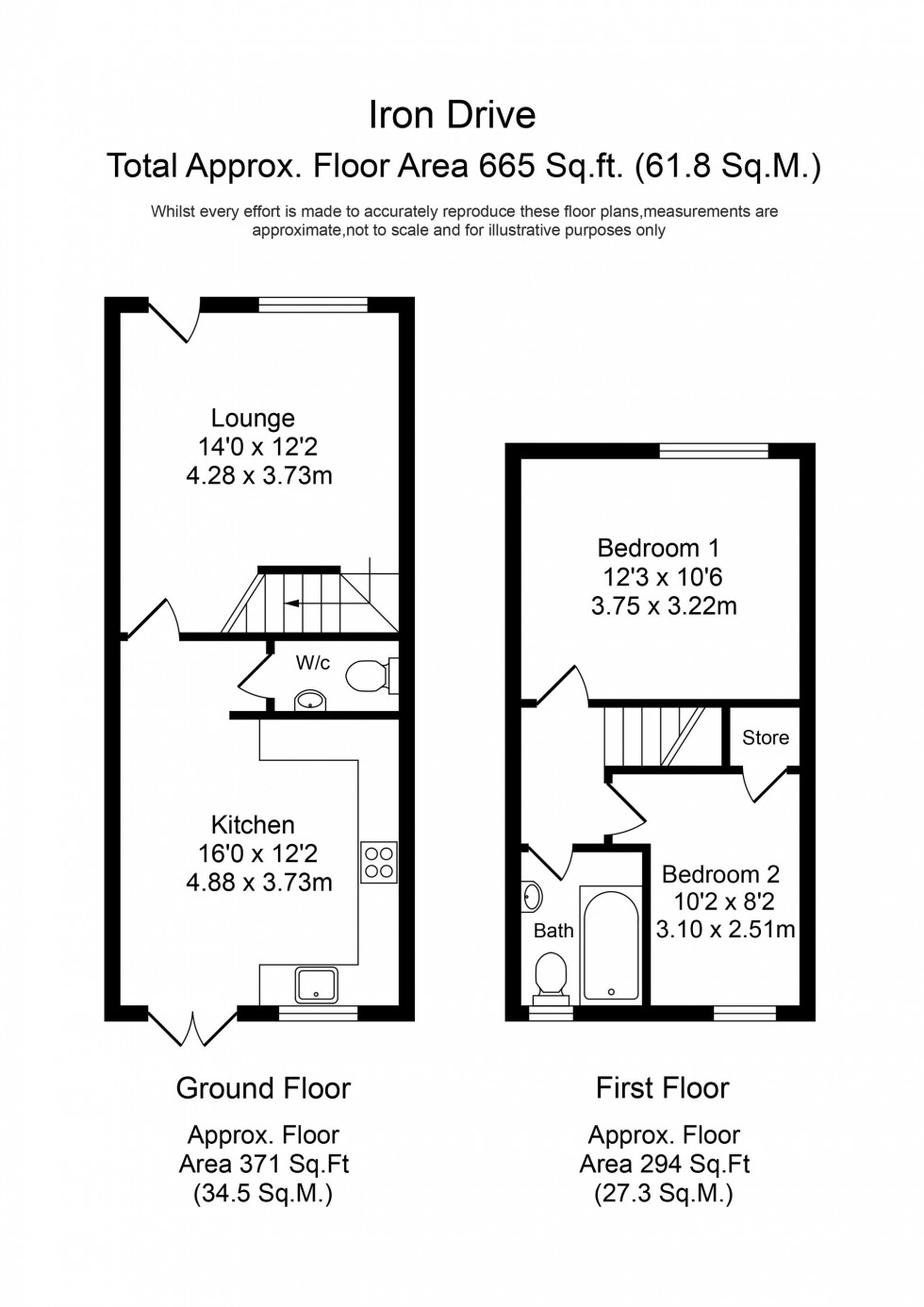 Floorplan for Iron Drive, Standish, WN6