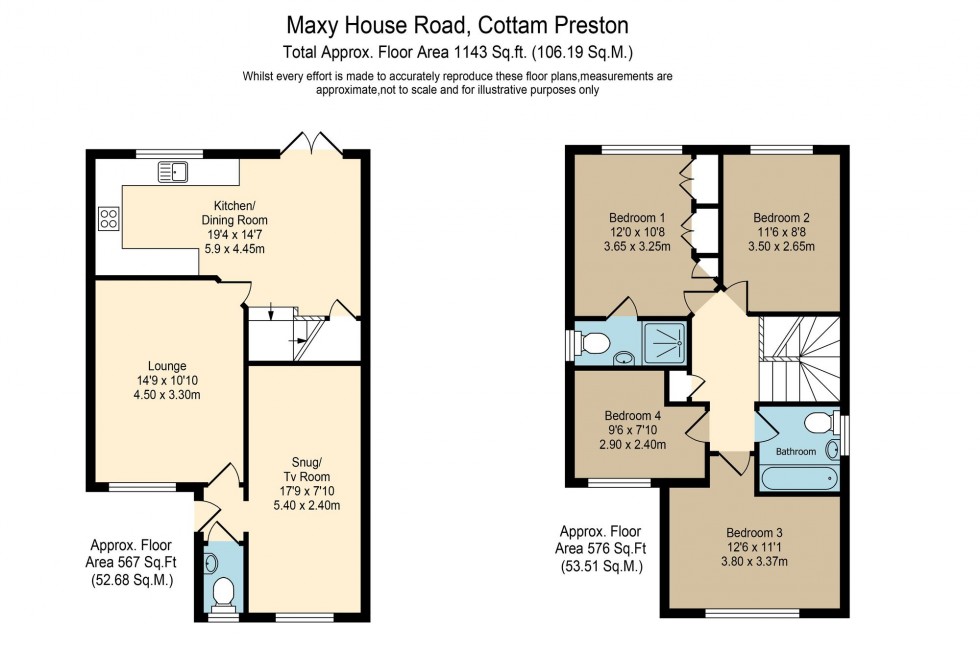 Floorplan for Maxy House Road, Cottam, PR4
