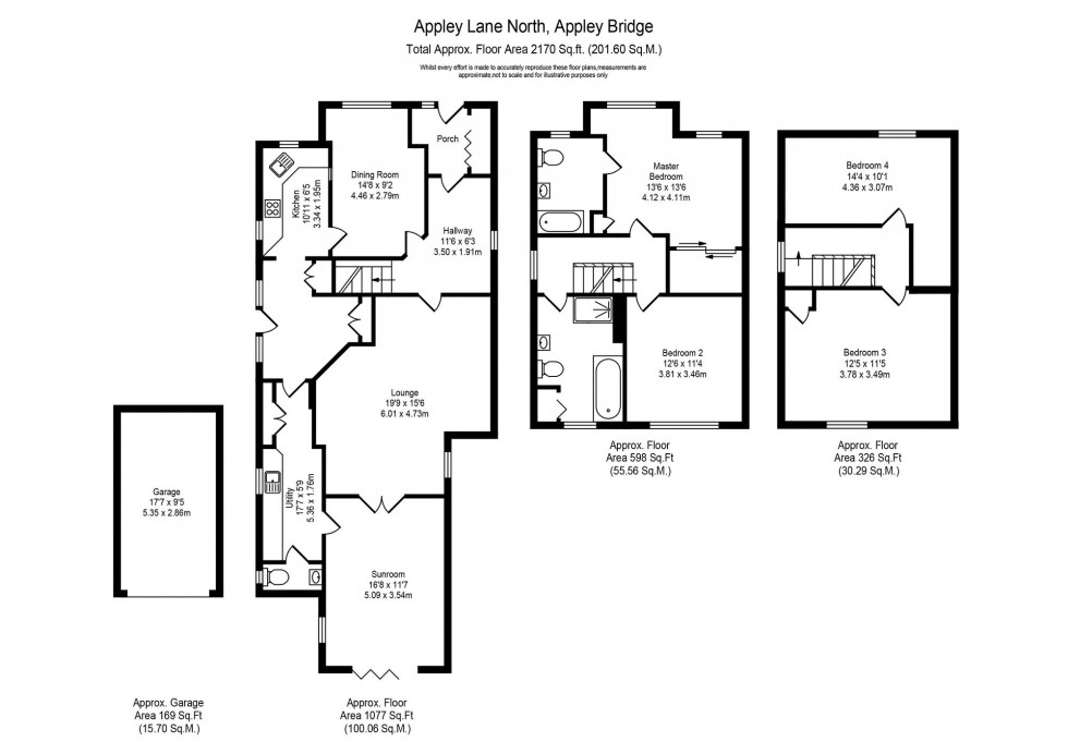 Floorplan for Appley Lane North, Appley Bridge, WN6
