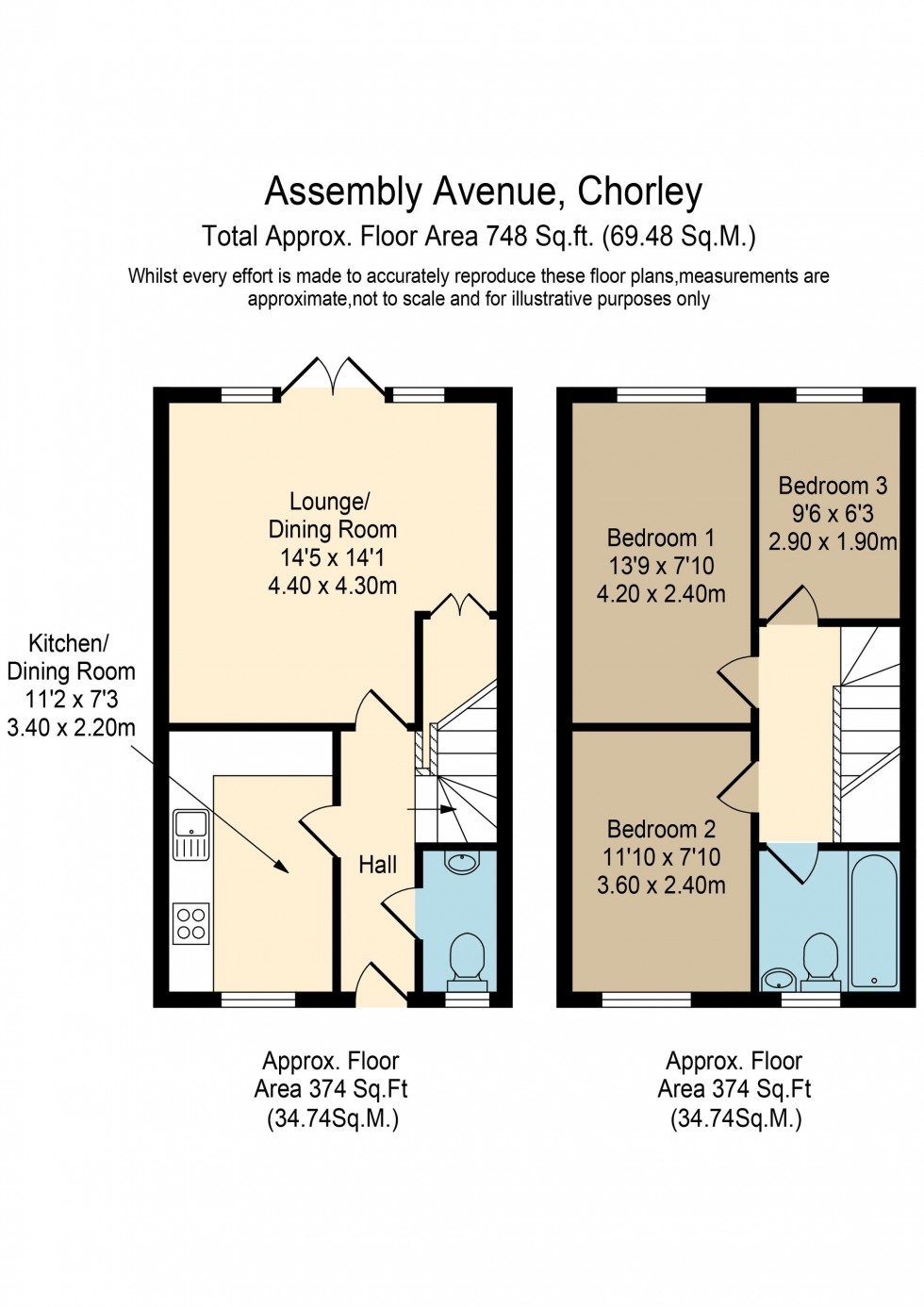 Floorplan for Assembly Avenue, Leyland, PR25