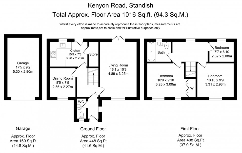 Floorplan for Kenyon Road, Standish