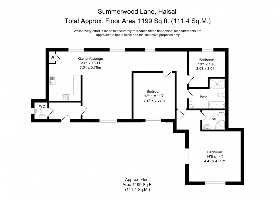 Floorplan for Summerwood Lane, Halsall