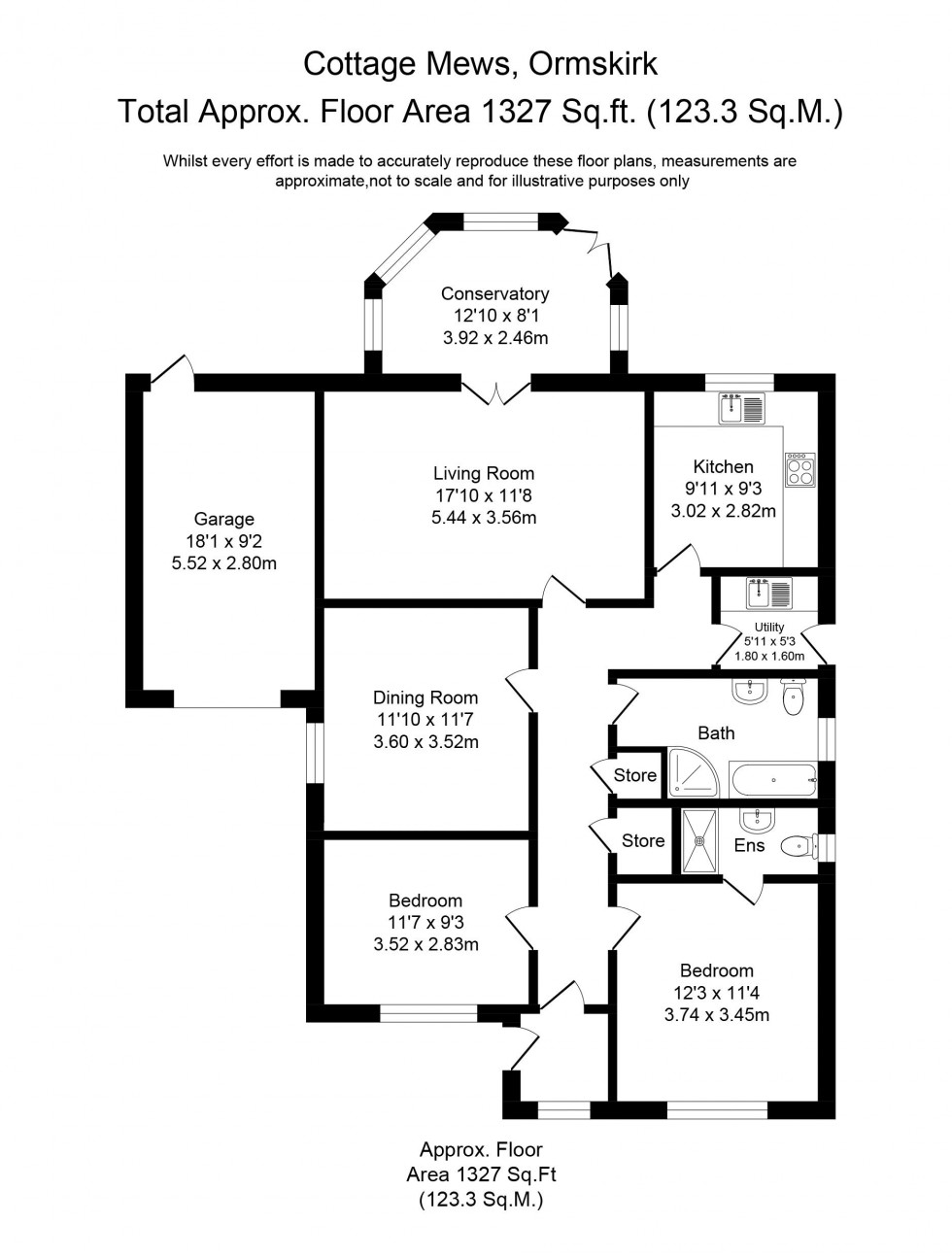 Floorplan for Cottage Mews, Ormskirk