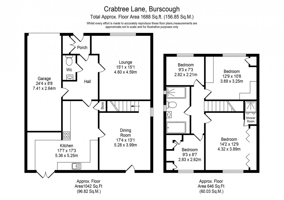 Floorplan for Crabtree Lane, Burscough, L40