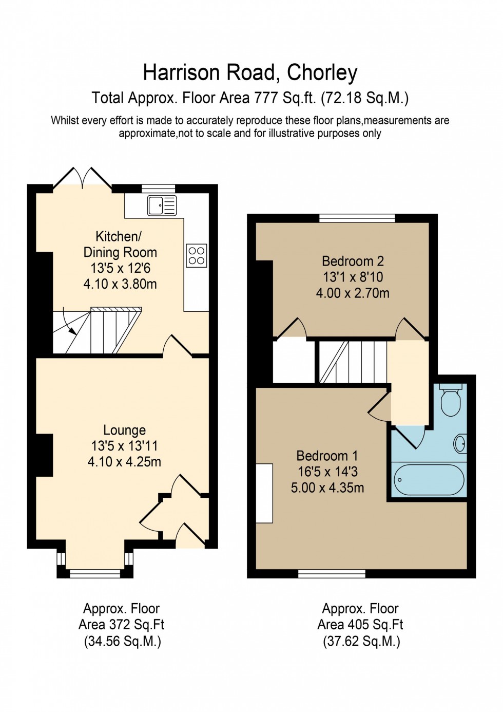 Floorplan for Harrison Road, Chorley, PR7