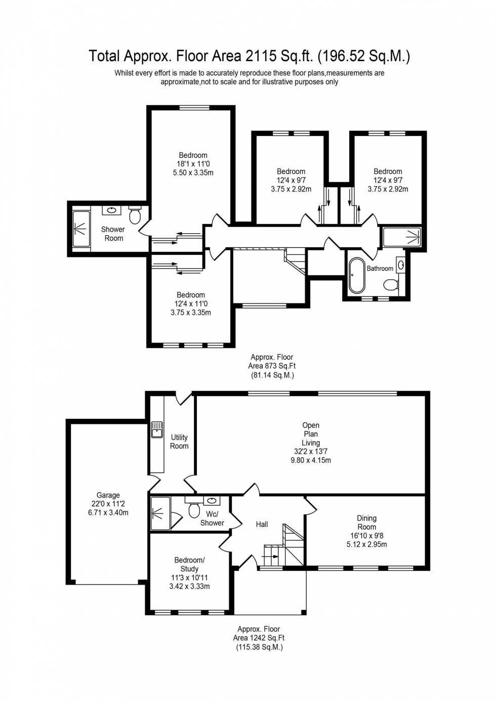 Floorplan for The Stables, Whittingham, PR3